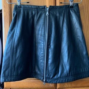 Wilson real leather mini skirt